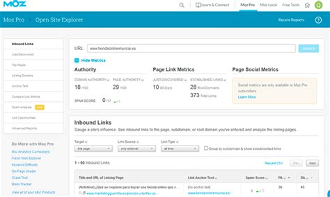 open site explorer moz.